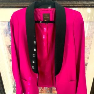 The Limited Hot Pink and Black Tuxedo Jacket- S